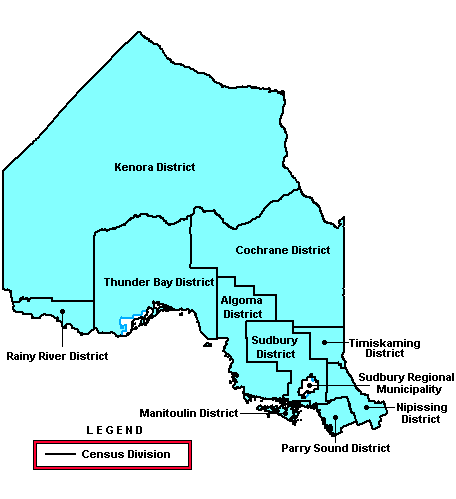 Northern Ontario Ridings Map 