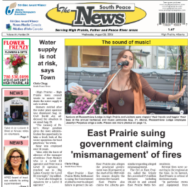 Screenshot of The South Peace News newspaper